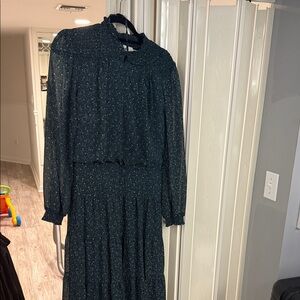 Cefinn green printed dress